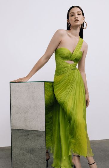 green dress accessories style